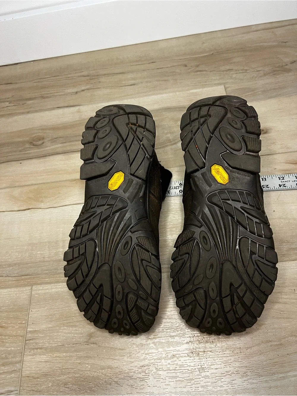 Men's Merrell Moab Adventure Leather Hiking Boots with Black Elastic Panels